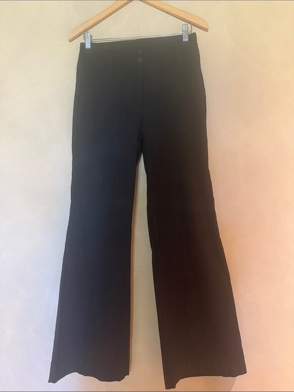 Anthropologie Maeve the Naomi Black Wide-Leg Pants size 10